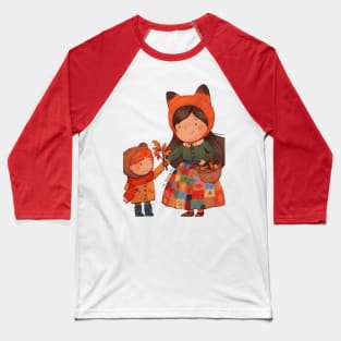 Autumn Patchwork girl Baseball T-Shirt